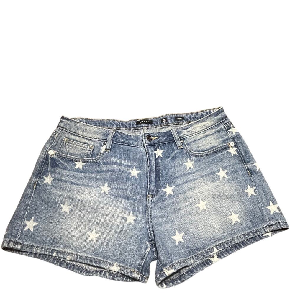 Miss Me Star Print size 30 short denim jean shorts